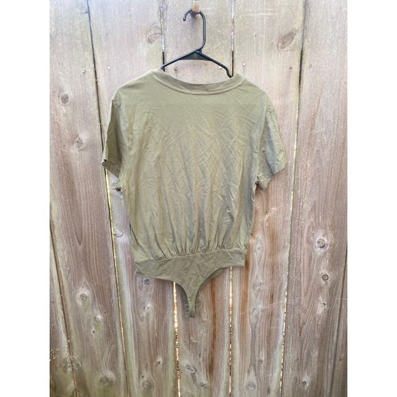 Nuuds Soft Cotton Everyday T-Shirt Bodysuit Size medium Olive Green - Picture 4 of 6